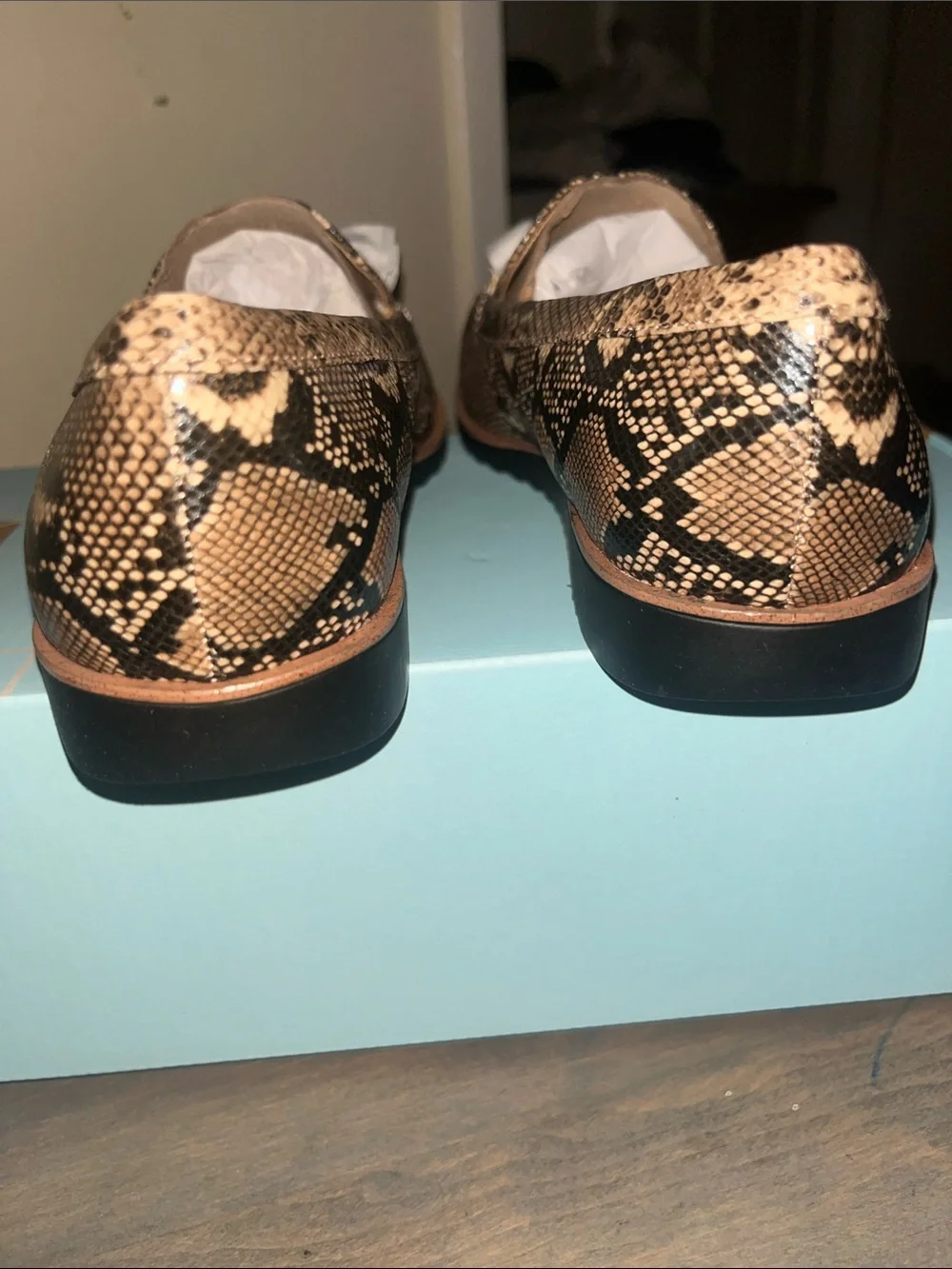 Life Stride Snake-Print Loafers in Brown and Black